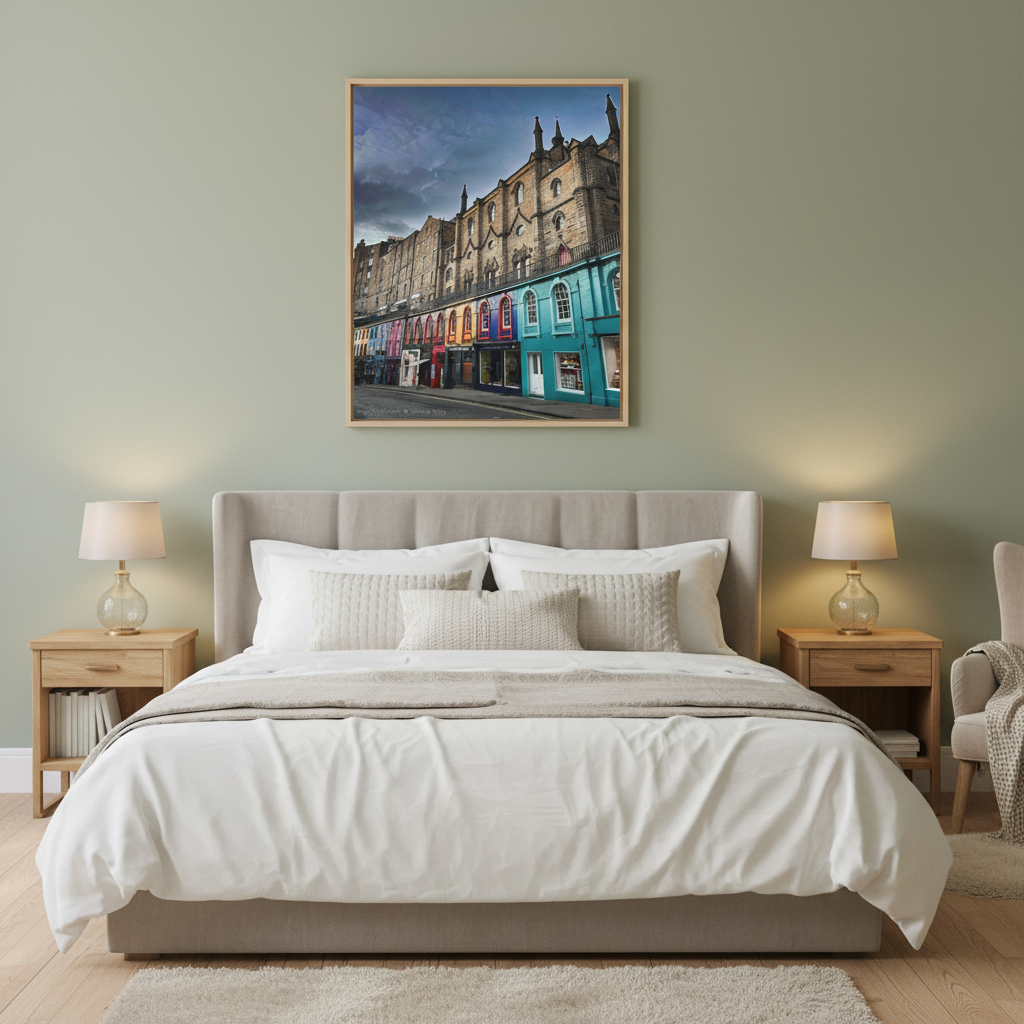 Victoria Street Canvas Print – Edinburgh Cityscape Wall Art by Photographer Fergus King