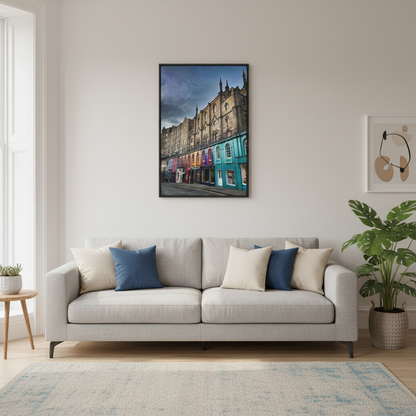Victoria Street Canvas Print – Edinburgh Cityscape Wall Art by Photographer Fergus King
