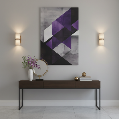 Violet Axis — Abstract Geometric Wall Art