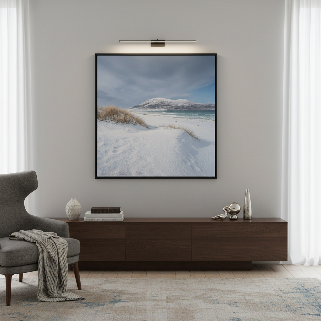 Winter Scarista Dunes in Snow — By Photographer Simon Berry