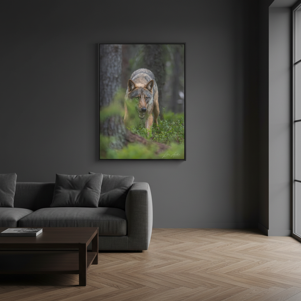 Wolf Watching Through Forest Cover — By Photographer Lukas Andersen