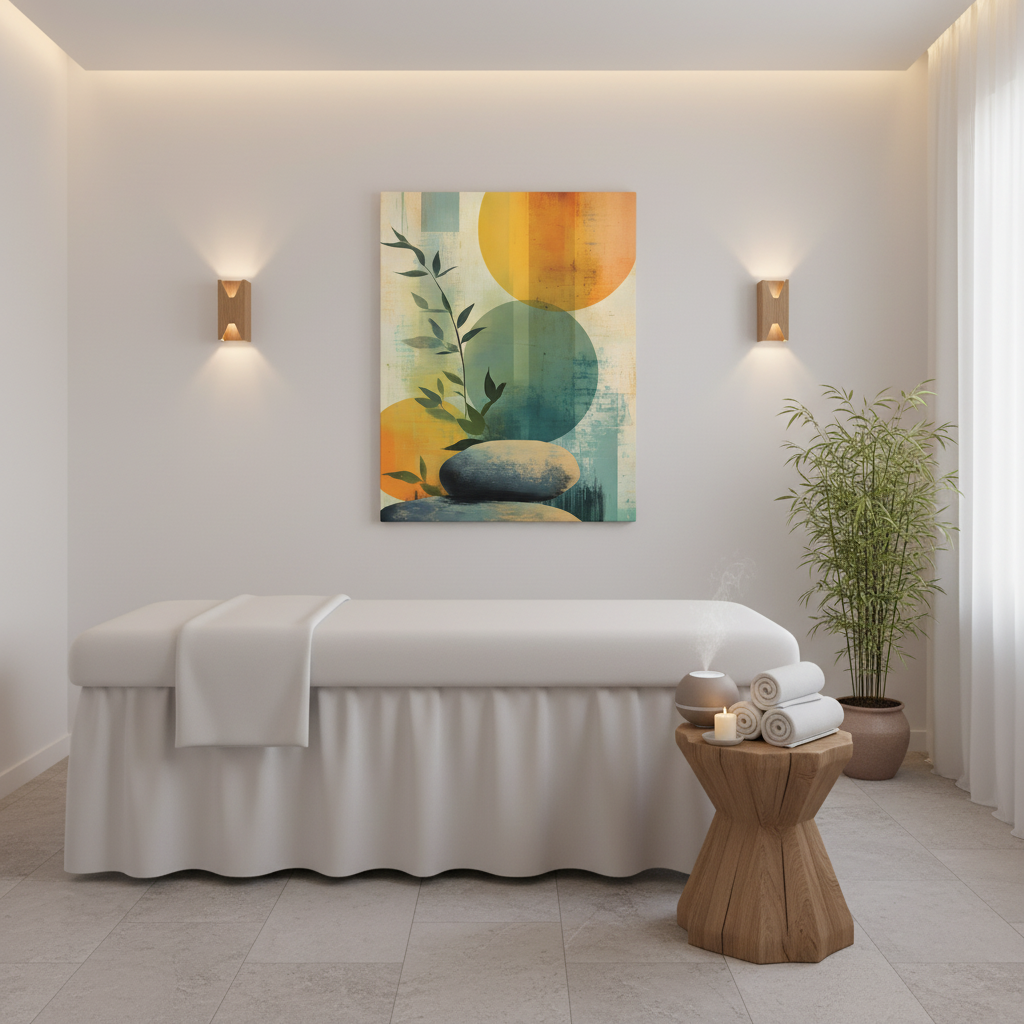 Zen Stone Abstract Matte Canvas Print — Stretched Wall Art